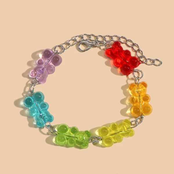 Halo Essence Gummy Bear Bracelet Silver