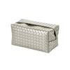 Hearthside Woven Tissue Box Cover Silver