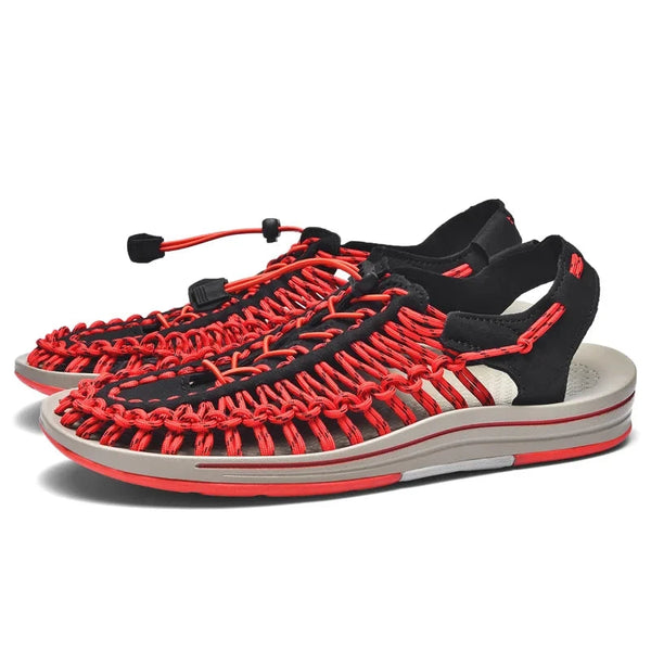 Ronex Mesh Sandals Red & Black / 7