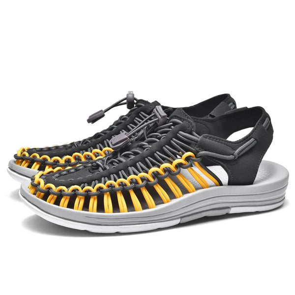 Ronex Mesh Sandals Yellow & Gray / 7