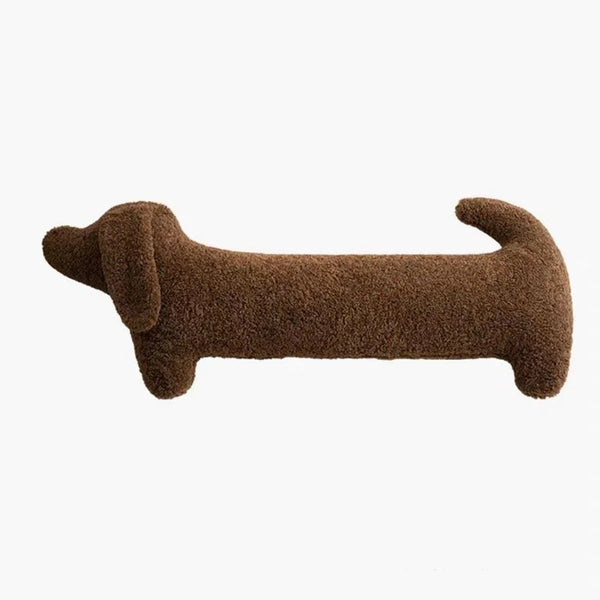 Dachshund Daydream Pillow Brown