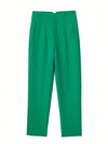 Lennox High-Waist Trousers Green / XS