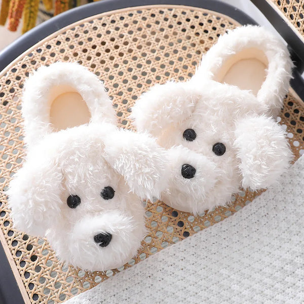 Fluffy Pup Slippers