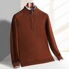 Refined Knit Half-Zip Sweater Brown / XS