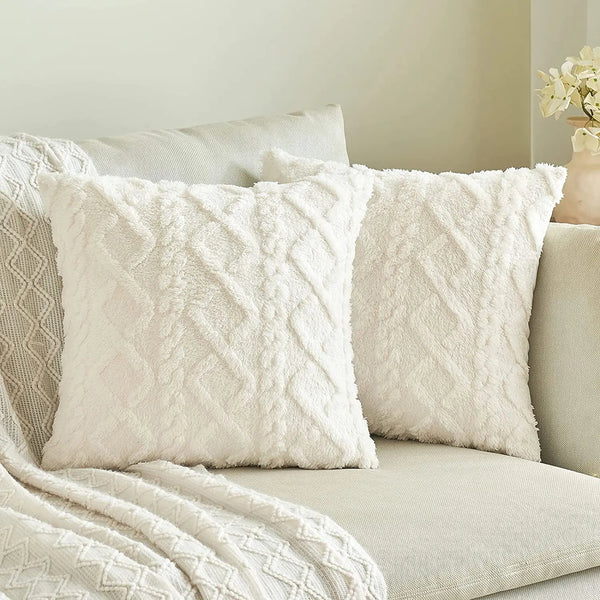 Hearthside Soft Plush Pillow Cover White / 18"x18"