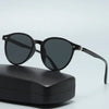 Heritage Vintage Oval Frame Sunglasses Black