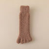 Plush Fleece Toe Socks Coffee