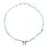 Natural Butterfly Gem Necklace Aquamarine