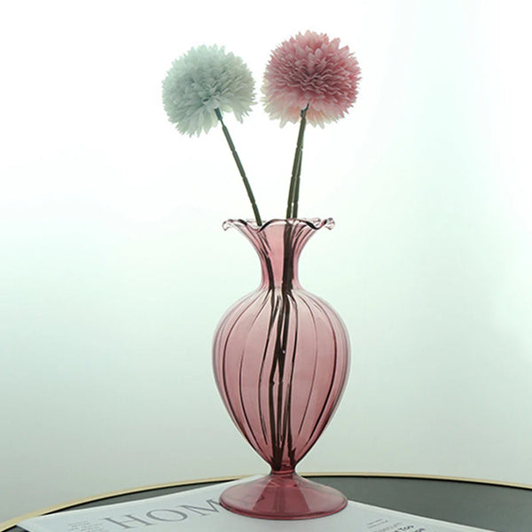 Vintage Glow Glass Vase Pink