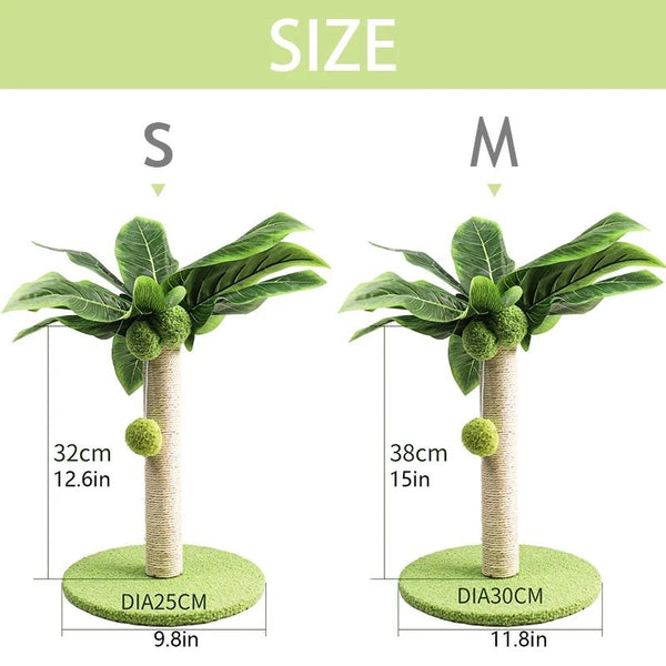 Palm Tree Playground Cat Scratcher Green / Small