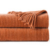 Moss Stitch Chenille Throw Orange / 50" x 60" (127 x 152 cm)