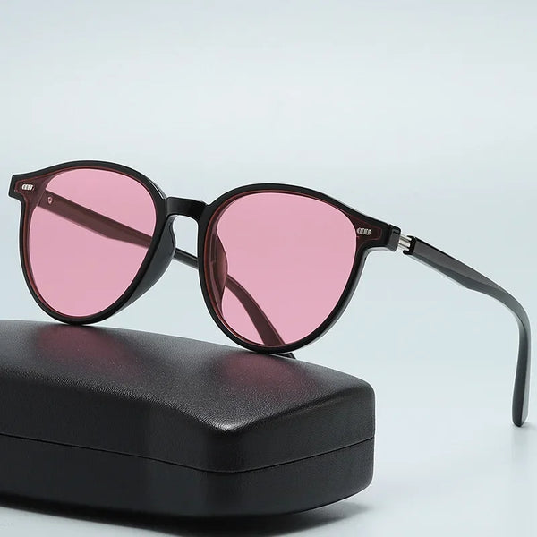 Heritage Vintage Oval Frame Sunglasses Pink