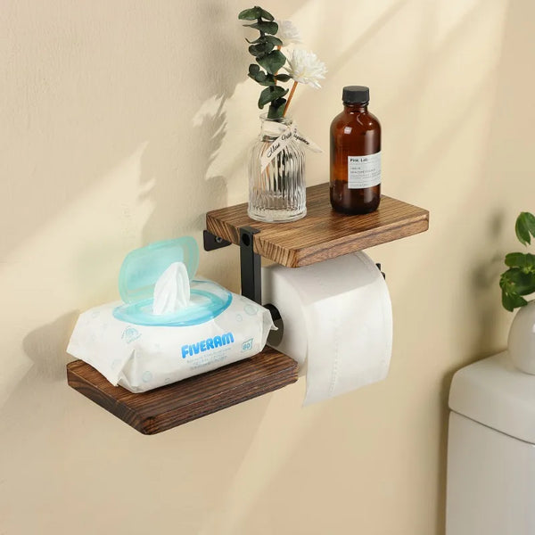 Heritage Wooden Toilet Paper Holder