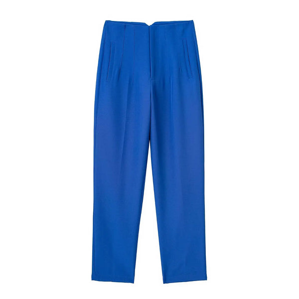 Lennox High-Waist Trousers Blue / XS
