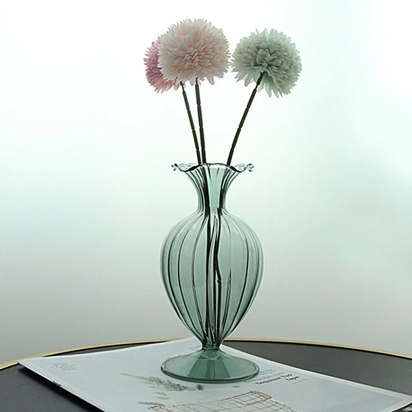 Vintage Glow Glass Vase Green
