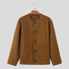 Pocketed Cardigan Jacket Brown / XS