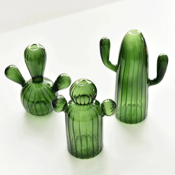 Cactus Glass Vase Set