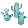 Cactus Glass Vase Set Blue