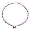 Natural Butterfly Gem Necklace Amethyst