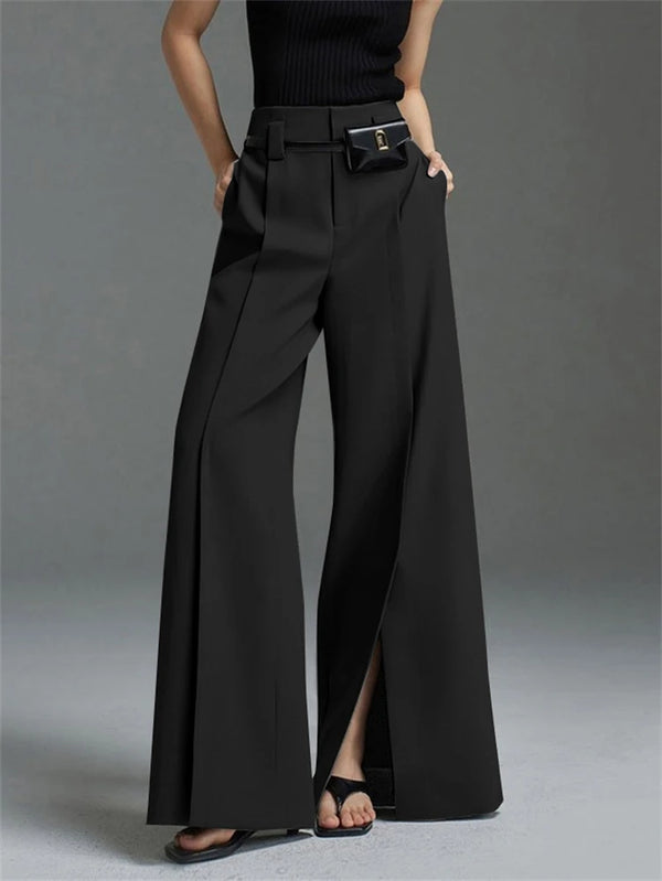 Signature Wide-Leg Pants Black / S