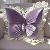 Blush Flutter Velvet Pillow Purple