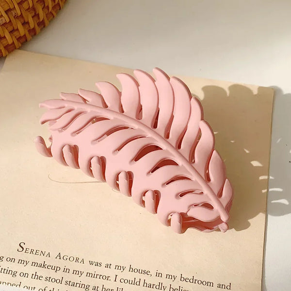 Leafy Hair Clip Pink