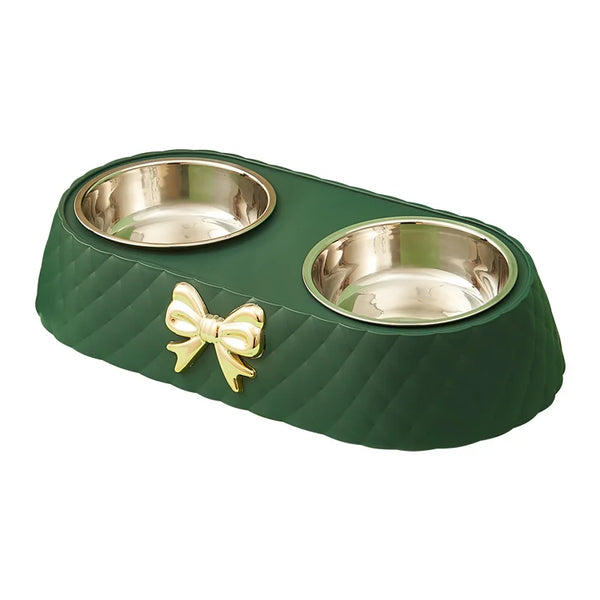 Happy Tails Chateau Pet Bowl Green