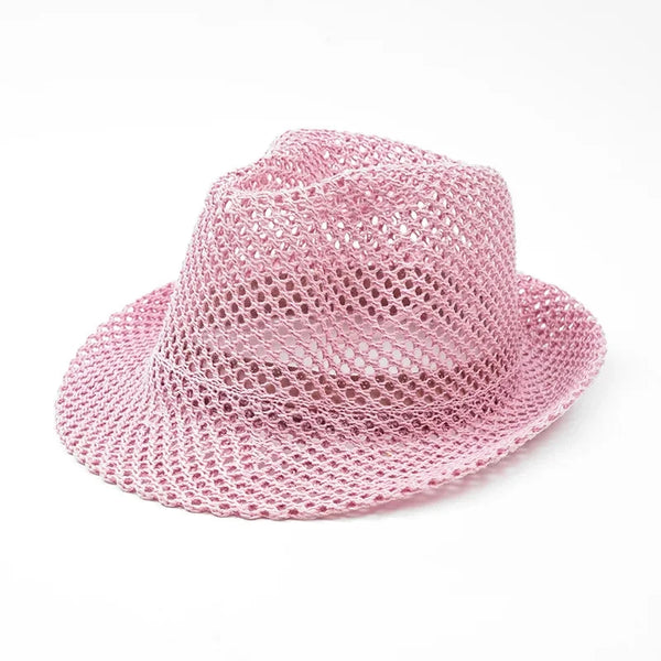 Cavari Panama Hat Pink