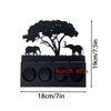 Safari Silhouette Candle Holders Elephant Family