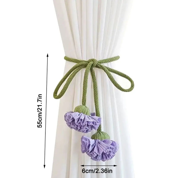 Woven Floral Curtain Tieback