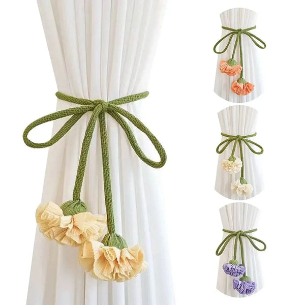 Woven Floral Curtain Tieback