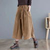 Classic Corduroy Palazzo Pants Khaki / S
