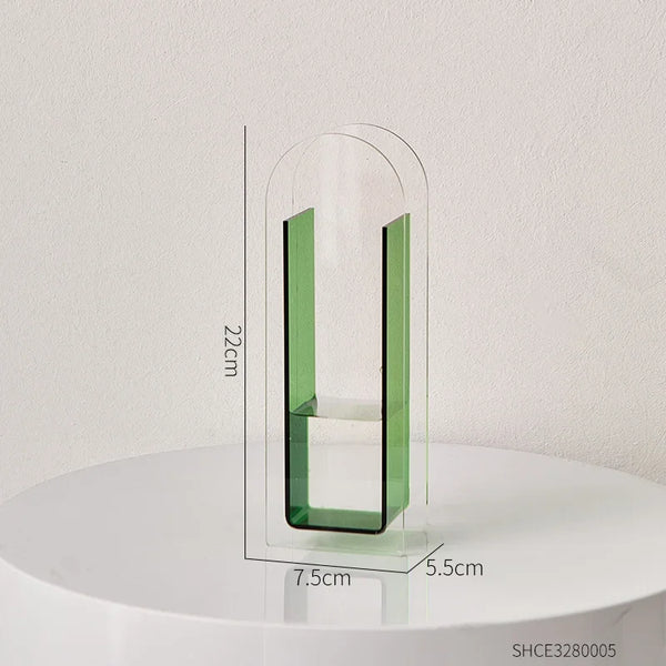Prism Glow Vase Green