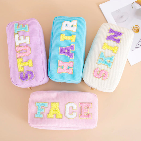Varsity Pastel Cosmetic Bag