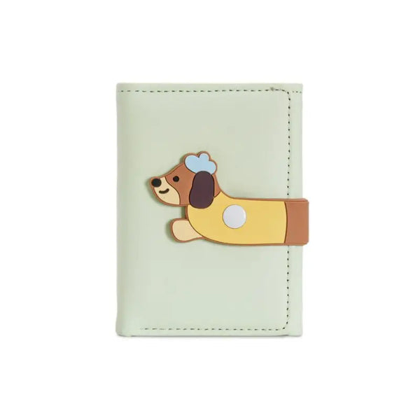 Dachshund Snap Wallet Green