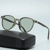 Heritage Vintage Oval Frame Sunglasses Green