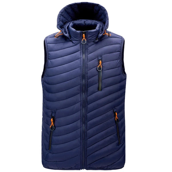 Klyne Sleeveless Puffer Vest Navy Blue / M