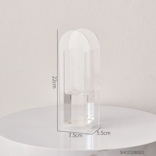 Prism Glow Vase Transparent