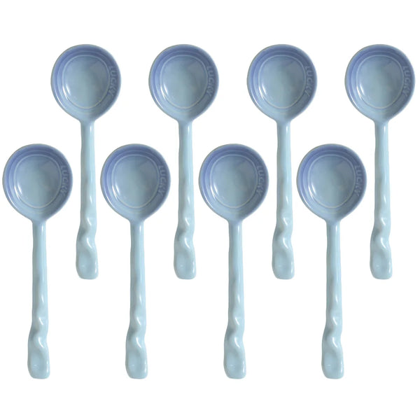 Creststone Rustic Ceramic Spoon Set Blue
