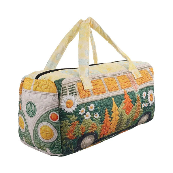 Coastal Caravan Quilted Duffle Green