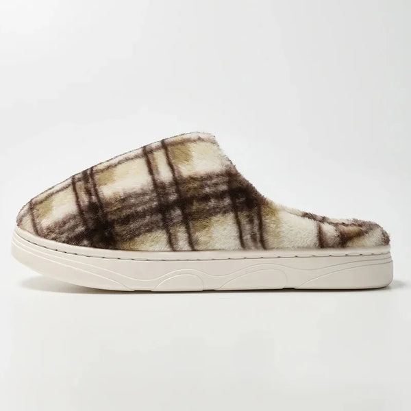 Hearth Plaid Slippers Chocolate / 6