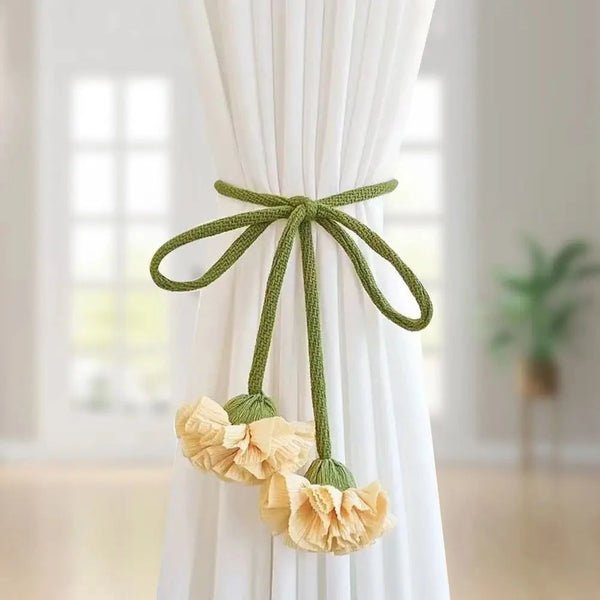 Woven Floral Curtain Tieback