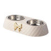 Happy Tails Chateau Pet Bowl White