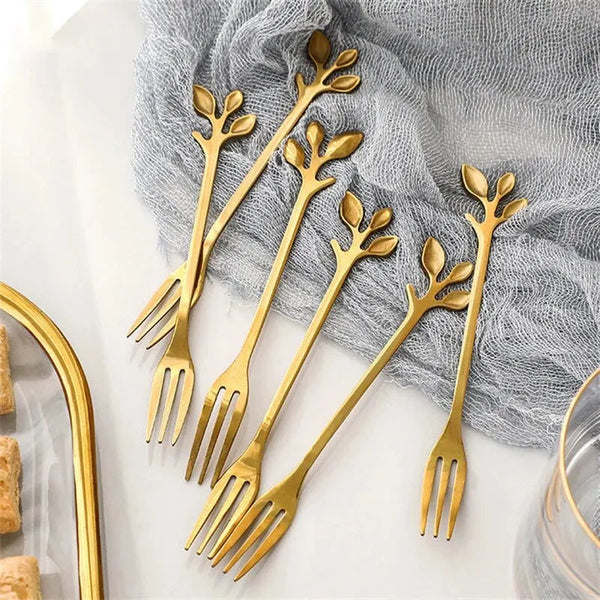 Hearthside Forest Leaves Dessert Forks