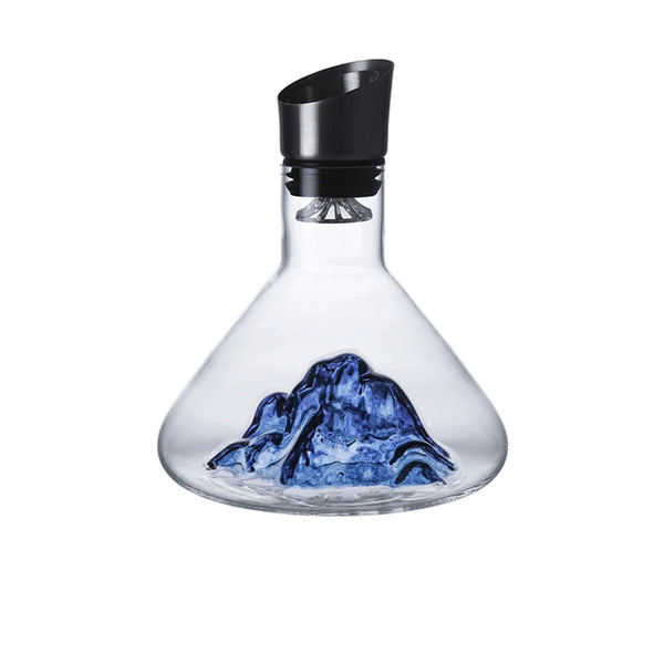 Iceberg Crystal Decanter Blue