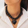 Glossy Love Choker Black