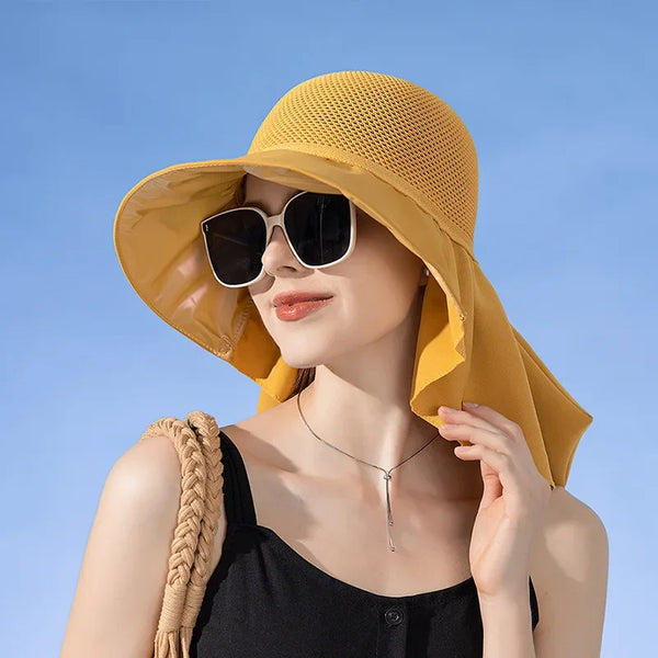 Amalfi Sun Shawl Hat Yellow