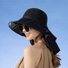 Amalfi Sun Shawl Hat Black