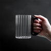 Rustic Ribbed Glass Mug