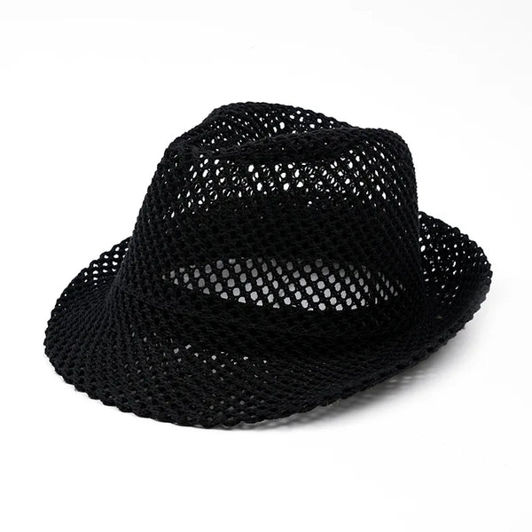Cavari Panama Hat Black